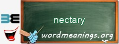 WordMeaning blackboard for nectary